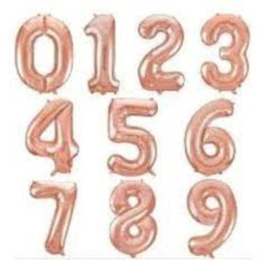 Imagem de Balão 40 Números Metalizado Aniversário Festa Decorações - CRGFESTAS, 