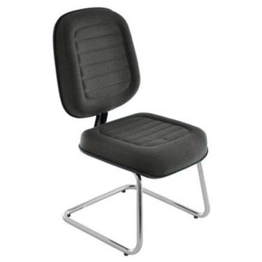 Imagem de Cadeira Diretor Para Escritório Cromada Linha Blenda Cinza