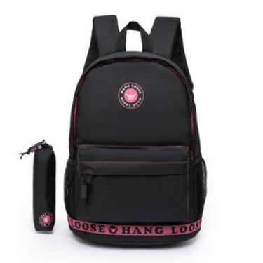 Imagem de Mochila Hang Loose Estojo Executivo Escolar Trabalho Feminino 19 Litros-Masculino