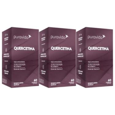 Imagem de 3x Quercetina Puravida 60 Cápsulas