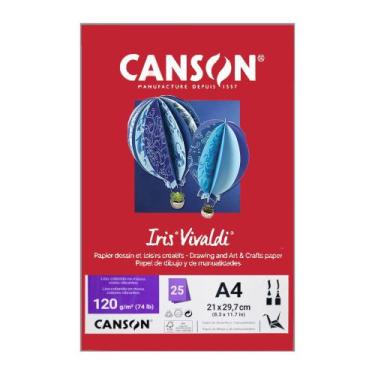 Imagem de Papel Canson A4 Iris Vivaldi 120g 25Fls - Escolha a cor, Vermelho Escu