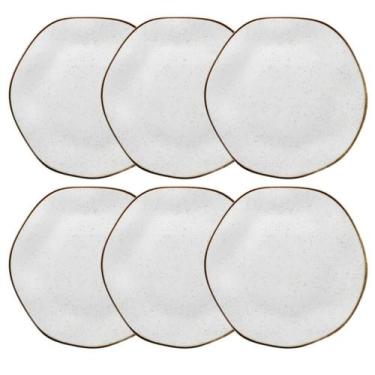 Imagem de Conjunto Com 06 Pratos Rasos Oxford Ryo Maresia De 27,5 Cm