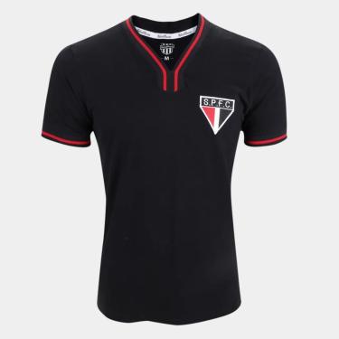 Imagem de Camisa São Paulo Vintage RetrôMania Masculina - Preto - GG-Masculino