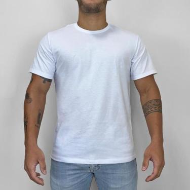 Imagem de Camiseta Manga Curta Essencial Confortável 100% Algodão Ogochi, Branco
