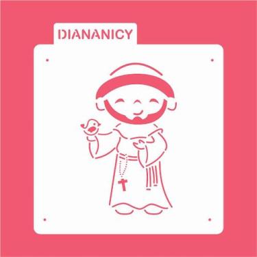 Imagem de Estêncil Diananicy Nº 332 - Stencil São Francisco de Assis para Decora