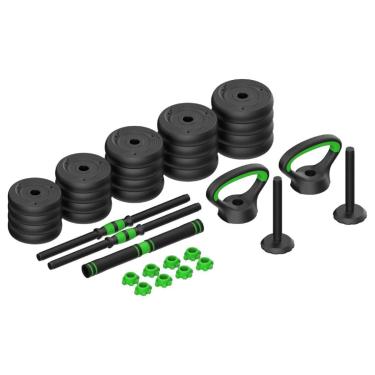 Imagem de Kit Musculação Move - Barra + Anilha + Halter + Kettlebell-Unissex