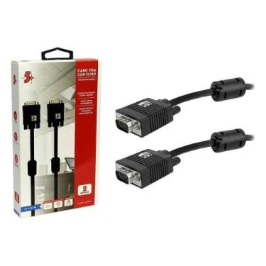 Imagem de Cabo Vga 2 Metros Para Monitor Db-15 C/ Filtro De Ferrite - Pix