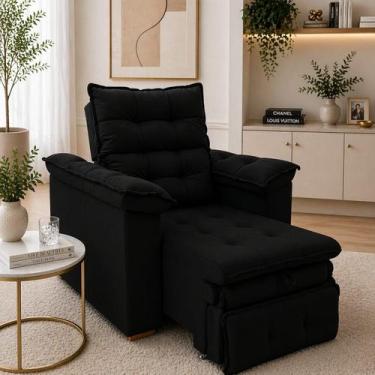 Imagem de poltrona Do Papai Reclinável Belagio cor:cinza - me, preto