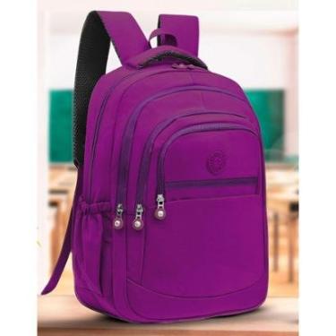 Imagem de Mochila Feminina Escolar Grande Estudante Adolescente Universitário Espaçosa-Unissex