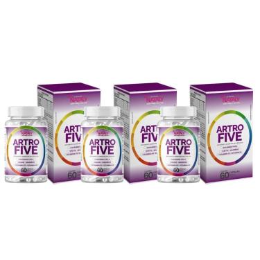 Imagem de 3x Artrofive Colágeno Tipo II, Cálcio, Magnésio, Vitamina D3 e Vit K2 60 Caps de 500mg...