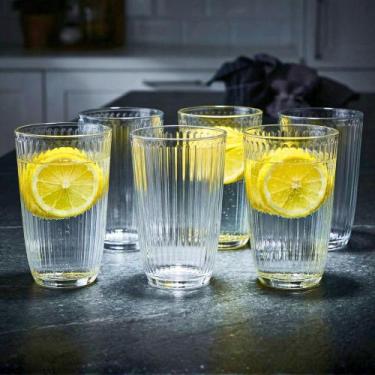 Imagem de Kit Copos de Água Long Drink Bormioli Rocco Line 390ml Vidro Italiano 