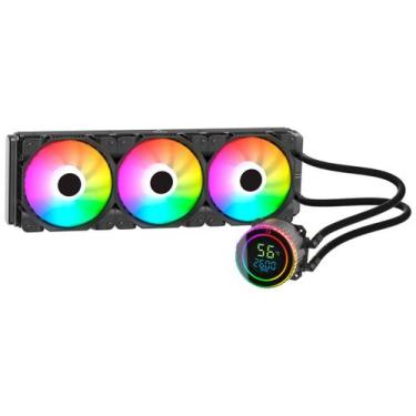 Imagem de Water cooler duex orb display 360mm argb amd/intel com display preto d