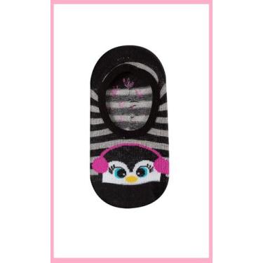 Imagem de Meia Sapatilha Infantil Antiderrapante - Pinguin listras - Duck Meias,