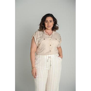 Imagem de Camisa Viscose Linho com Botões e detalhe na manga  - Maria do Ingá, 4
