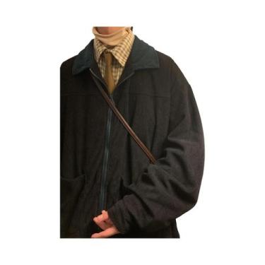 Imagem de Jaqueta Bomber Masculina Estilo Americano Vintage Com Zíper, Corta-Ven