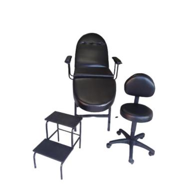 Imagem de Kit Maca cama três posições + Mocho + escada Tatuador Depilação Estéti