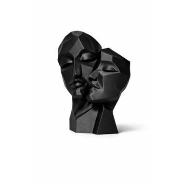 Imagem de Escultura Abstrata Escritório Estátua Rosto Abstrato Arte Cor:Preto - 