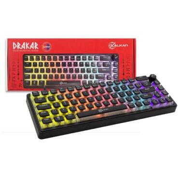 Imagem de Teclado Mecânico Kalkan Drakar 65% Com Knob Rainbow Usb Tipo-c Abnt2 P