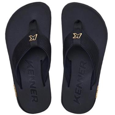 Imagem de Chinelo Kenner Kivah Dlk Sandália Dedo Tratorada Conforto, Preto, 41