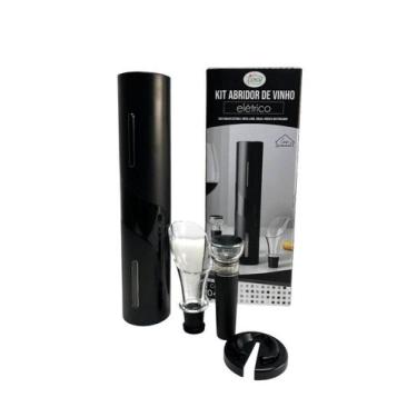Imagem de Kit Abridor De Vinho Elétrico Automático 4 Peças - Saca Rolhas Elétric