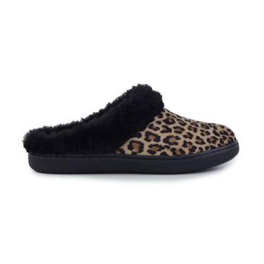 Imagem de Pantufa Feminina Specht Mule Onça Bege - 1028, 38, Bege
