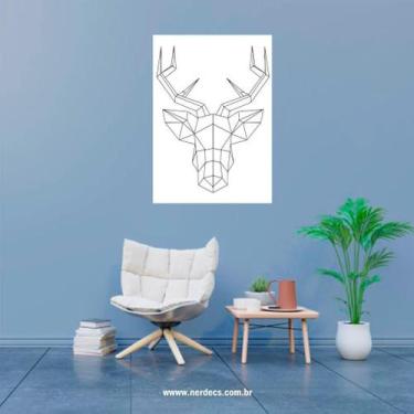 Imagem de Placa Decorativa Desenho Alce Simples - Artesanal