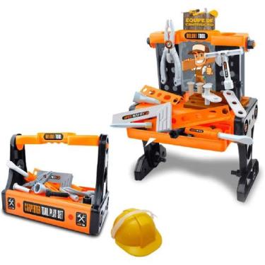 Imagem de Caixa Bancada De Ferramentas Infantil Kit Construção 2 Em 1 - Zoop Toy