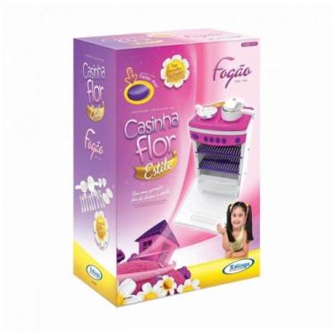 Imagem de Fogão de Brinquedo Casinha Flor Estilo - Xalingo 