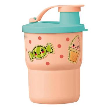 Imagem de Copo infantil colors com bico dosador 225 ml da tupperware, salmão 