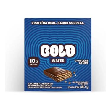 Imagem de Bold Wafer Display 12x40g, 10g Proteína, Crocante Sem Açúcar, Chocolat
