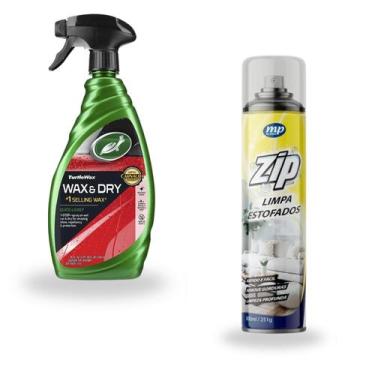 Imagem de Kit Cera Spray Wax & Dry Turtle Wax + Limpa Estofados ZIP My Place 300