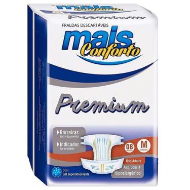 Imagem de Fralda Geriátrica Mais Conforto Premium M - 08 fraldas