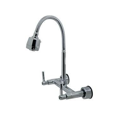 Imagem de Torneira Misturador Cozinha Gourmet Tubo Flexível Parede