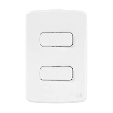 Imagem de Conjunto Interruptor Duplo Simples 4X2 Composé Branco - Weg