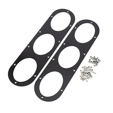 Imagem de KIMISS Painéis difusores de para-choque traseiro de carro, 2 peças universal de liga de alumínio para corrida painel difusor de desvio de ar estilo de carro