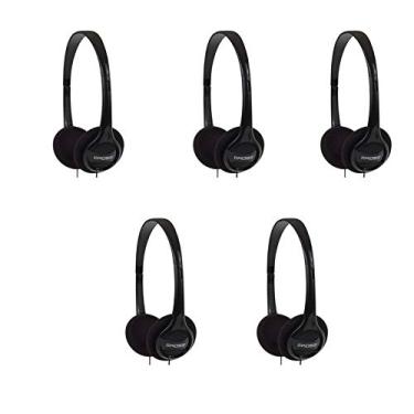 Imagem de Koss Lote de 5 fones de ouvido estéreo acolchoados macios KPH7 com faixa de cabeça ajustável