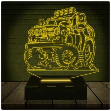 Imagem de Luminária Led Abajur  3D  Carro 8 - Rb Criações