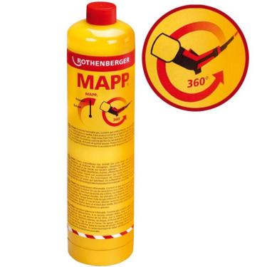 Imagem de Gás Mapp Pro 360° para Maçarico Portátil Cilindro 400 GR R35539 ROTHENBERGER