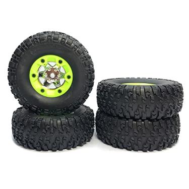 Imagem de ND 4PCS Black RC Buggy Rubber Tire Tyres with Wheel Rims for WLtoys 12428 1/12