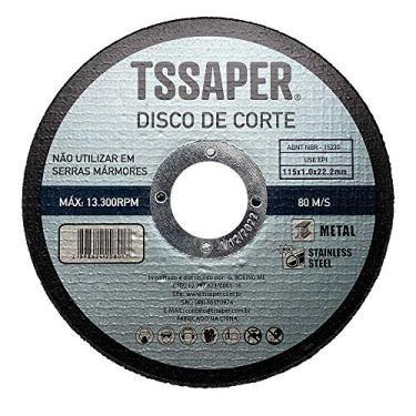 Imagem de Disco de Corte, Tamanho 115 Mm, para Esmirilhadeira, Tssaper
