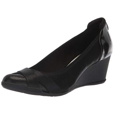 Imagem de Anne Klein Sapato feminino com salto plataforma Timeout, Preto, 40