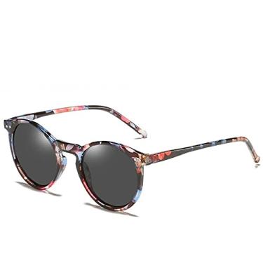 Imagem de Óculos de Sol Polarizados Masculino Feminino Designer Retro Redondo Óculos de Sol Vintage Masculino Feminino Óculos Gafas De Sol UV400,C3 Leopard,Preto,Outro