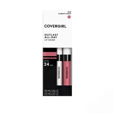 Imagem de COVERGIRL Conjunto de coloração labial hidratante Outlast todo o dia, Always Rosy, 1 unidade pacote com 2
