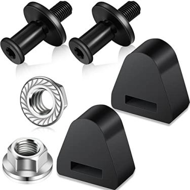 Imagem de Hotop 2 peças de parafusos de batente de porta de batente com 2 porcas 2 peças de porcas, 2 peças de borracha para batente de porta traseira, batente de borracha, trava de trava de para-choque para carro e veículos