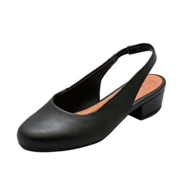 Imagem de Sandália Salto Baixo Grosso 3cm Luiza Sobreira Preta Mod. 2152
