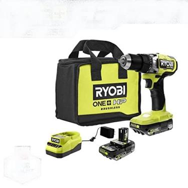 Imagem de RYOBI Kit de furadeira/driver ONE+ HP 18V sem fio sem escova 1/2" com (2) baterias, carregador e bolsa de alto desempenho de 2,0 Ah