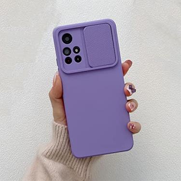 Imagem de Capa de telefone de silicone de proteção de câmera deslizante de cor sólida para xiaomi para redmi note 11 10 pro max 10c 9 9 t 9s capa macia à prova de choque, roxa, para redmi note 9 pro