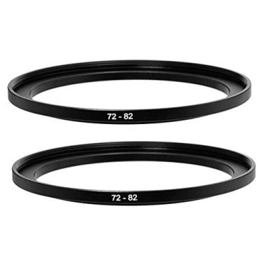 Imagem de (2 pacotes) 72 – 82 mm Adaptador de anel step-up, anel de filtro de 72 mm a 82 mm, anel de elevação fêmea 72 mm macho 82 mm para lente de câmera DSLR e filtros infravermelhos ND UV CPL