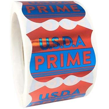 Imagem de Etiquetas adesivas USDA Prime mercery Store para alimentos 5 x 5 cm Total