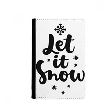 Imagem de Let It Snow Citação manuscrita porta-passaporte Notecase Burse carteira capa porta-cartão, Multicolor